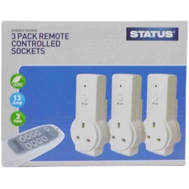 Status Remote Electric Sockets 3 Pack (SREMSOC3PK3)