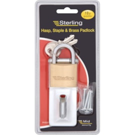 Sterling Locks Hasp & Staple with Padlock (PHS002)