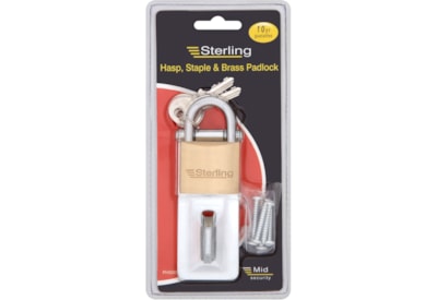 Sterling Locks Hasp & Staple with Padlock Sterling Locks Hasp & Staple with Padlock