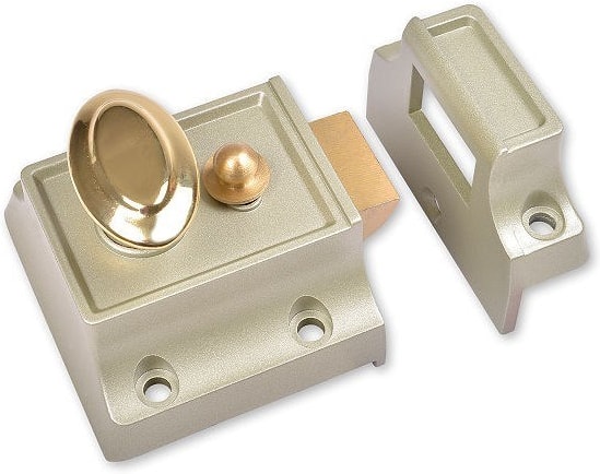 Sterling Locks Narrow Night Latch Champaign (NLS201)