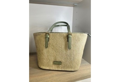 Nova Leather Straw Tote Nova Leather Straw Tote