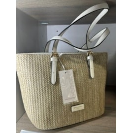 Nova Leather Straw Tote Nova Leather Straw Tote