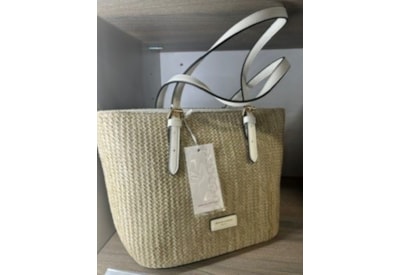 Nova Leather Straw Tote Nova Leather Straw Tote