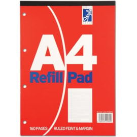 Style Refill Pad Red Fnt&mrgn 80sht A4 (STA80FM)