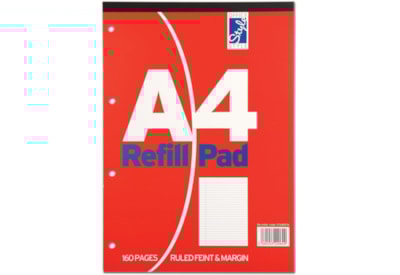 Style Refill Pad Red Fnt&mrgn 80sht A4 Style Refill Pad Red Fnt&mrgn 80sht A4