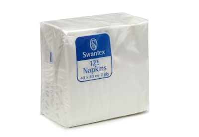 Swantex 2ply Recycled White Napkins 125s 40cm Swantex 2ply Recycled White Napkins 125s 40cm
