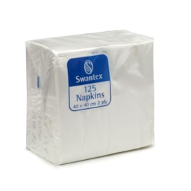 Swantex 2ply Recycled White Napkins 125s 40cm Swantex 2ply Recycled White Napkins 125s 40cm