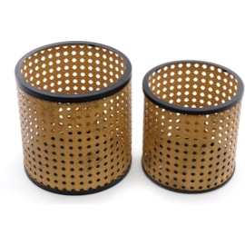 Sifcon Circle Weave Planters Set Of 2 16cm (SY0069)