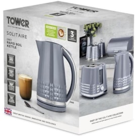 Tower Solitaire 3kw Kettle Grey 1.5l (T10075GRY)