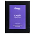 Hampton Frames Tamara Bevel Edge Black Glass 4x6" (TAM46BLK)