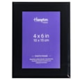 Hampton Frames Tamara Bevel Edge Black Glass 4x6" Hampton Frames Tamara Bevel Edge Black Glass 4x6"