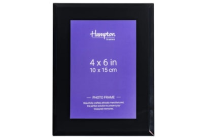 Hampton Frames Tamara Bevel Edge Black Glass 4x6" Hampton Frames Tamara Bevel Edge Black Glass 4x6"