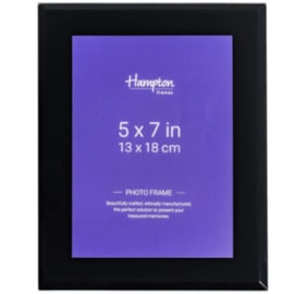 Hampton Frames Tamara Bevel Edge Black Glass 5x7" (TAM57BLK)
