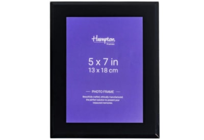 Hampton Frames Tamara Bevel Edge Black Glass 5x7" Hampton Frames Tamara Bevel Edge Black Glass 5x7"