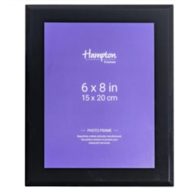 Hampton Frames Tamara Bevel Edge Black Glass 6x8" (TAM68BLK)