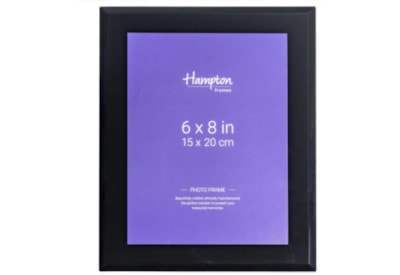 Hampton Frames Tamara Bevel Edge Black Glass 6x8" Hampton Frames Tamara Bevel Edge Black Glass 6x8"