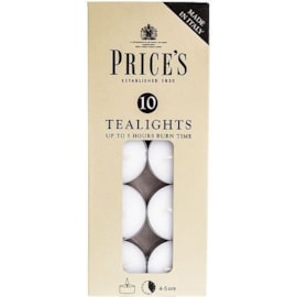 Prices White Tealights 10s (TE041028)