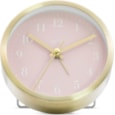Tegan Round Metal Alarm Clock Pink (16240)