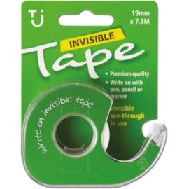Tj Invisible Tape 19mm x 7.5m With Dispenser (TJ15)