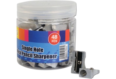 Single Hole Metal Pencil Sharpener In Jar 48s (TJ80)