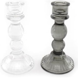 Sifcon Glass Taper Candle Holder 15cm Sifcon Glass Taper Candle Holder 15cm