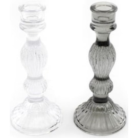 Sifcon Glass Taper Candle Holder 20cm (TJBH121)