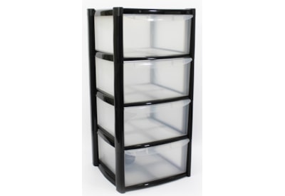 Tml 4 Drawer Tower Black Tml 4 Drawer Tower Black