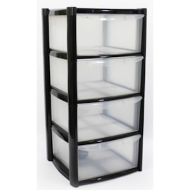 Tml 4 Drawer Tower Black Tml 4 Drawer Tower Black