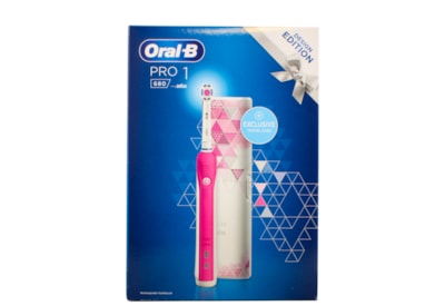 Oral B Pro Pink Electric Toothbrush w Travel Case (TOORA432)