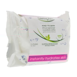 Simple Micellar Face Wipes Twin 50's Simple Micellar Face Wipes Twin 50's
