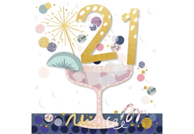 21st Cocktail Birthday Card (TP0025KW)