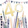 Ling Design 40th Balloons Birthday Card Ling Design 40th Balloons Birthday Card