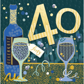 Celebrate 40 Birthday Card (TP0042KW)