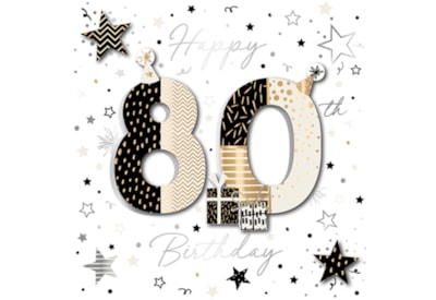 Happy 80 Birthday Card (TP0052NW)