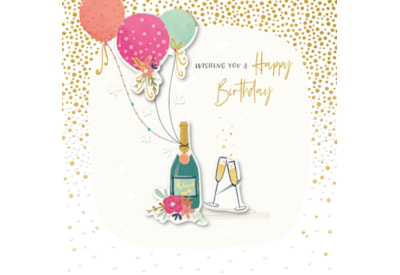 Champagne Pop Fizz And Balloons Birthday Card (TP0074KW)
