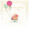Champagne Pop Cake And Balloons Birthday Card (TP0075KW)