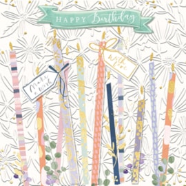 Festoon Birthday Candles Birthday Card (TP0094KW)