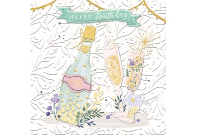 Festoon Birthday Champagne Birthday Card (TP0096KW)