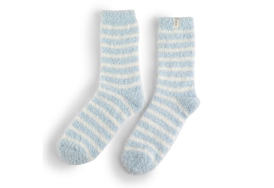 Miss Sparrow Fluffy Stripes Socks Sky Miss Sparrow Fluffy Stripes Socks Sky