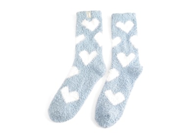 Miss Sparrow Fluffy Heart Socks Denim Miss Sparrow Fluffy Heart Socks Denim