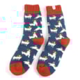 Miss Sparrow Winter Jack Russells Socks Navy Miss Sparrow Winter Jack Russells Socks Navy