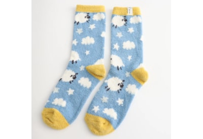 Miss Sparrow Fluffy Socks Sleepy Sheep Denim Miss Sparrow Fluffy Socks Sleepy Sheep Denim