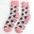 Miss Sparrow Winter Socks Happy Cats Dusky Pink Miss Sparrow Winter Socks Happy Cats Dusky Pink