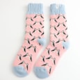 Miss Sparrow Winter Socks Kissing Puffins Dusky Pink Miss Sparrow Winter Socks Kissing Puffins Dusky Pink