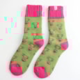 Miss Sparrow Winter Socks Reindeer Green Miss Sparrow Winter Socks Reindeer Green