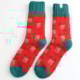 Miss Sparrow Winter Socks Reindeer Red