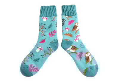 Miss Sparrow Winter Socks Woodland Duck Egg Miss Sparrow Winter Socks Woodland Duck Egg