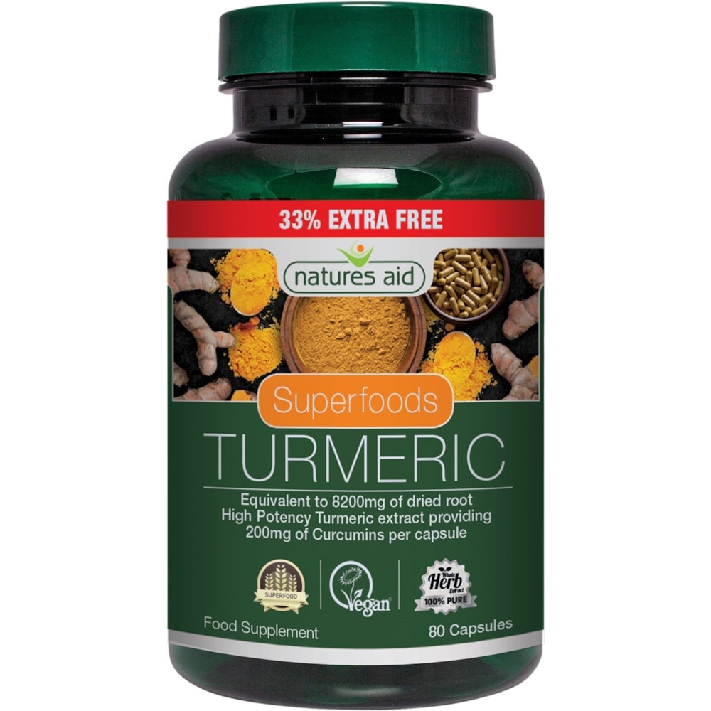 Natures Aid Turmeric 8200mg X Fill 80s