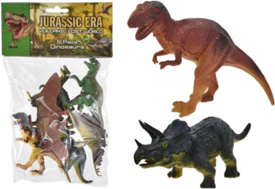 Jurassic Era 6 Piece Dinosaurs Assorted Jurassic Era 6 Piece Dinosaurs Assorted