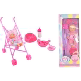 Large Baby Doll & Stroller 10" Large Baby Doll & Stroller 10"